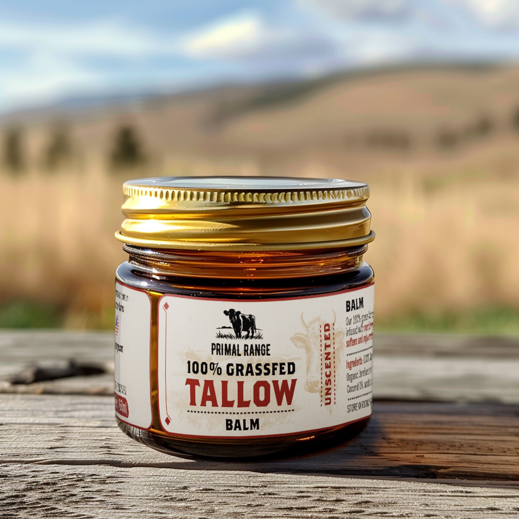 100% Grassfed Beef Tallow Balm