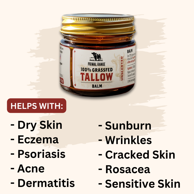 100% Grassfed Beef Tallow Balm
